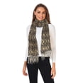 thumbnail image 2 of FORMRS Womens Scarf Winter Soft Long Big Warm Shawls Wrap Tassel Scarves, Black Floral Pattern, 2 of 9