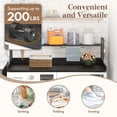 thumbnail image 6 of Lifewit Washer Dryer Countertop with Adjustable Shelf, Splice Type, 54" x 27.5" Melamine Cover for The Top with Edge Rails, Towel Rack, 8 Hooks, Laundry Room Storage and Organization, Black, 6 of 9