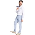 thumbnail image 1 of Alfani Mens Solid Stretch Dress Pants Slacks, Blue, 33W x 32L, 1 of 1