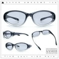 thumbnail image 2 of Oval Beveled Thick Plastic Y2K Sporty Fashion Sunglasses Grey Clear - Grey, 2 of 8