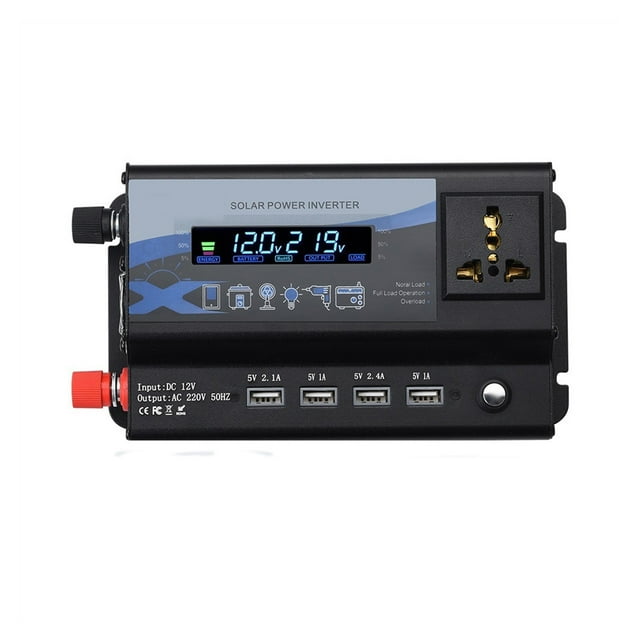 Car Inverter 12v24v6000wLED Colorful Atmosphere Light 4USB Charging Converter Charger ,Easy to Use