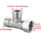 thumbnail image 1 of Desviador de 3 vías de acero inoxidable, conector en T flexible con tapa móvil para válvula en ángulo, rociador, brazo de ducha, 1 of 5