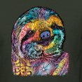 thumbnail image 2 of Funny Neon Sloth | Dean Russo Art Animal Lover Men's T-Shirt, Forest Green, 5XL, 2 of 5
