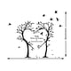 thumbnail image 5 of Etiqueta engomada de la pared de los pájaros del árbol del corazón del amor negro patrón de las palabras de la familia etiqueta de la pared tallada autoadhesiva impermeable Speravity JJ16600-00, 5 of 6
