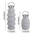 thumbnail image 2 of Collapsible Travel Water Bottle, Reuseable Silicone Foldable Water Bottles for Gym Camping Hiking, Portable Leak Proof Sports Water Bottle with Carabiner, 500ml Expandable Water Bottle Sports Cups, 2 of 6