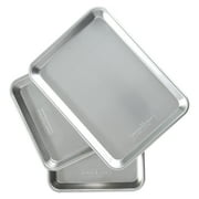 Nordic Ware Naturals Aluminum Quarter Sheets, 3 Pack, Silver, 12.1 x 8.8 x 1.1