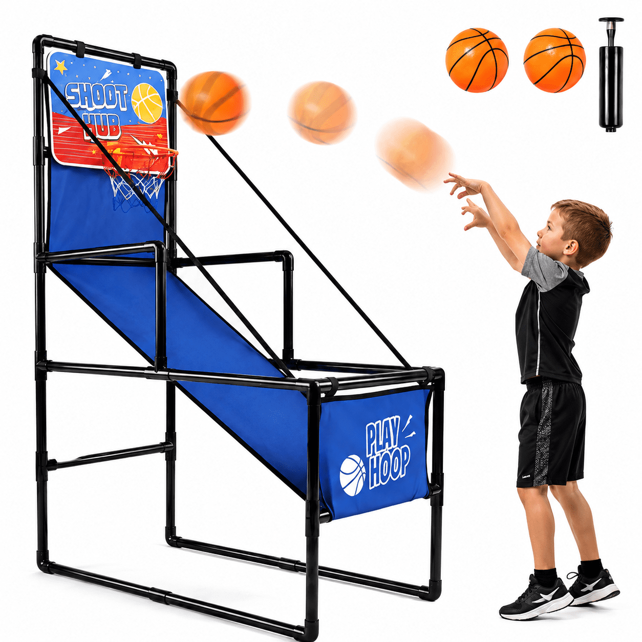 Pop-A-Shot Double Shot Over the Door Basketball, Acrylic, Blue