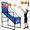 Blue, variant on CZBZ Basketball Arcade Game, Single Shot Indoor Basketball Shooting Game with Ball Return Ramp, 2 Mini Basketballs & Hand Pump, Basketball Hoop Toy
