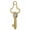 Gold, variant on Delight Jewelry Gold-tone Trefoil Key with Crystals - Large Goldtone Crystal Initial - A - Charm Necklace, 17.5" 2"