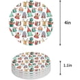 thumbnail image 1 of RYLABLUE Merry Christmas Set of 8 Round Coaster for Drinks, Absorbent Ceramic Stone Coasters Cup Mat with Cork Base for Home Kitchen Room Coffee Table Bar Decor, 1 of 5