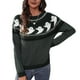 thumbnail image 2 of Suéter con estampado de fantasmas de Halloween para mujer manga larga cuello redondo camisetas de punto ANGGREK  Otros, 2 of 6