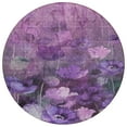 thumbnail image 2 of Addison Rugs Chantille Indoor/Outdoor Transitional Floral Purple Washable Round Rug, 8' x 8', 2 of 6