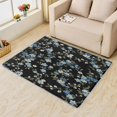 thumbnail image 2 of Washable Rugs 4x6 Blue Floral Rug & Home Decor - Living Room Rug, Botanical Rugs for Bedroom, Non Slip Soft Low Pile Large Indoor Area Rug, Spring Flower Carpet & Room Decorations Y-&46, 2 of 7