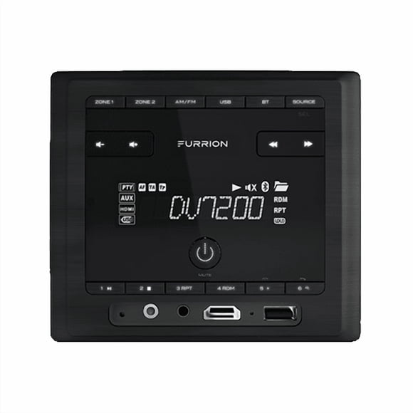 Furrion LLC Radio DV7200S RV/Automotive/Marine/Home; AM/FM Tuner; Bluetooth With NFC Quick Touch Function; With MP3/WMA Media; 4 x 10 Watt Audio Output Power; Without GPS; With 2.7 Inch LCD Screen