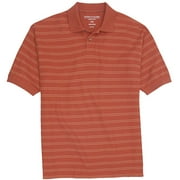 Big Men's Striped Cotton Pique Polo Shirt