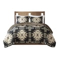 thumbnail image 1 of Woolrich Polyester Sierra Print Plush Coverlet Set in Tan/Black, 1 of 9