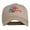 Khaki, variant on US State New Jersey Violet Flower Embroidered Cap - Red OSFM
