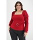 thumbnail image 1 of Blusa escote cuadrado Roman Fashion /Tallas Extras, 1849 (Rojo) rojo 40, 1 of 7