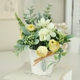 thumbnail image 2 of CreativeArrowy Home Decor Bonsai Nordic Style Artificial Flower 3.1*6.7in Small Buds Furnishing Articles Aisha Plastic Fake Flowers And Vase Set, 2 of 10
