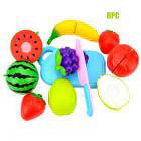 kayannuo 12 Pieces Kids Pretend Role Play Kitchen Fruit Vegetable Food Toy Cutting Set Gift Christmas Gifts