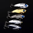 thumbnail image 4 of 5 Pieces Mixed Colors VIB Spoon Fishing Hard Lure Bass Crank Vibration Fishing Tackle Tools Artificial, 4 of 9