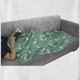 thumbnail image 6 of Hipster Soft Flannel Fleece Throw Blanket, Blossoming Plants and Flying Insects Botany Scene, Cozy Plush for Indoor and Outdoor Use, 70" x 90", Seafoam Baby Pink, by Ambesonne, 6 of 6