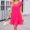 B156 Hot Pink womens summer Dress clearance under $5, variant on Wuchoa Summer Spring Cap Ruffle Sleeve Beach Dresses for Womens Plus Size Flowy T Shirt Dress Aline Midi Sun Dresses Solid Color V Neck Bohemian Black Western Dress