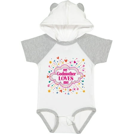 

Inktastic My Godmother Loves Me Baby Girl Gift Baby Girl Bodysuit