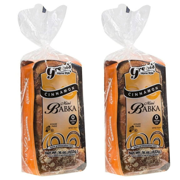 Green's Bakery Mini Cinnamon Babka Cakes, 2 Pack 16 oz.