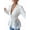 White, variant on Women'S Floral Lace Mesh One Button Lapel Neck Long Sleeve Elegant Blazer XL