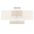 thumbnail image 5 of TOV Furniture Eliana Cream Velvet Queen Bed with Wings, 5 of 7