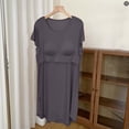 thumbnail image 6 of BUIGTTKLOP Nightgowns for Women Short Sleeve Nightdress Round Neck Sleepshirts Loose Fitted Pajamas Dresses, 6 of 6