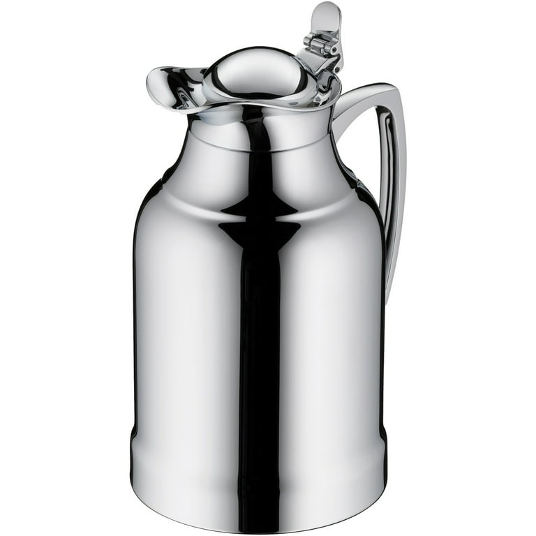 Alfi Glass Vacuum Chrome Plated Metal Thermal Carafe for Hot and Cold Beverages 1.5 L Chrome