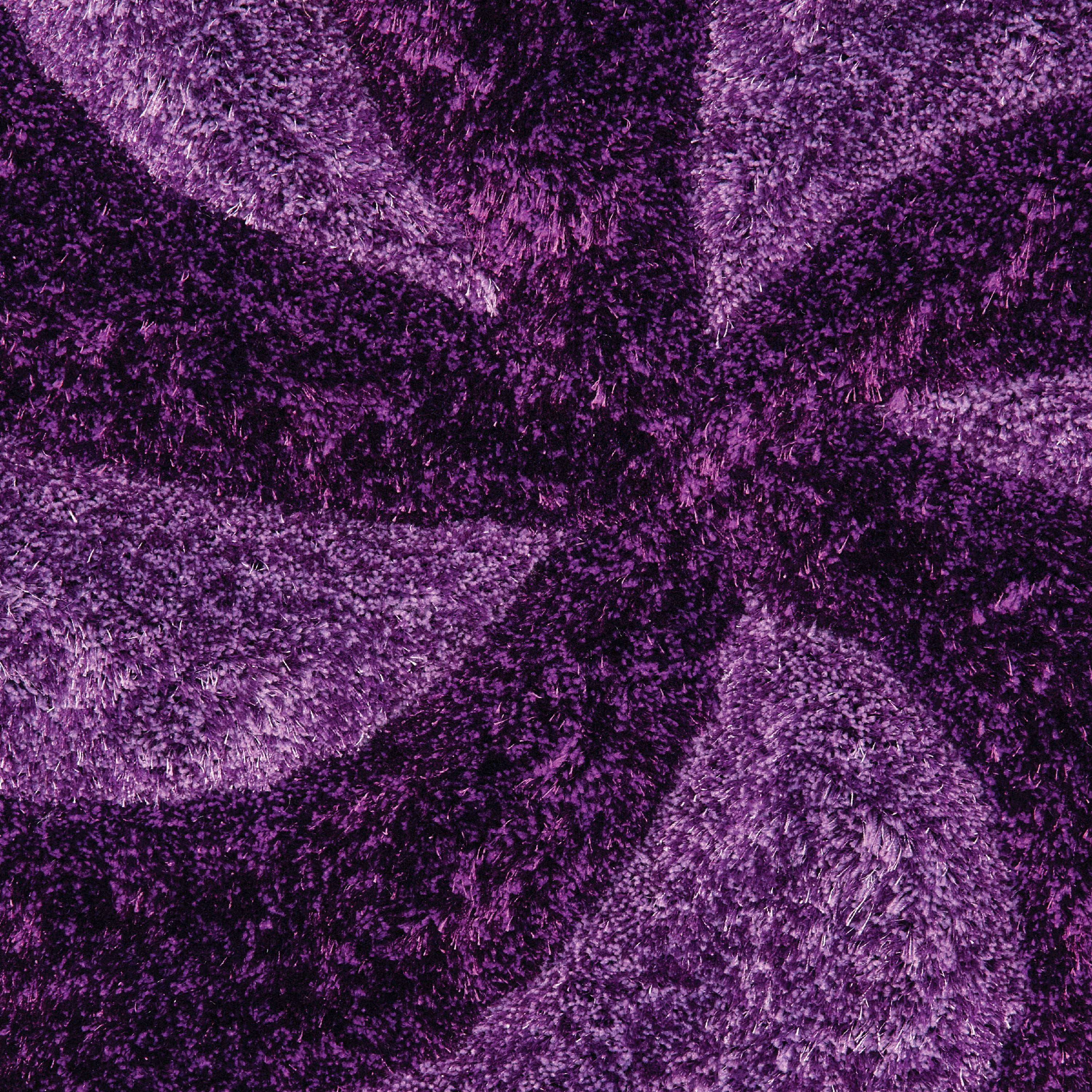 United Weavers of America Abstract Shag Contemporary Area Rugs, Purple