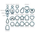 thumbnail image 3 of 24pcs Earrings Cutters Set Botanical Geometrical Shape Polymer Clay Molds For Jewelry Earrings Making, 3 of 8