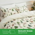 thumbnail image 6 of Gogreen King Duvet Cover Floral, Soft & Breathable Microfiber 3 Pieces King Bedding Sets, Pattern King Comfy Duvet Cover, with Zipper Closure (Christmas Deer, King), 6 of 8