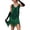 Green, variant on KHONTS Women's V-Neck Spaghetti Strap Mini Short Dress Tassels Sequin Beaded Party Dress White XL
