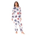 thumbnail image 2 of FORMRS Onesies Pajama for Adults Unisex Hoodie Winter Jumpsuit One Piece Sleepwear, Sizes S-2XL, Star Spangled Helmets, 2 of 7