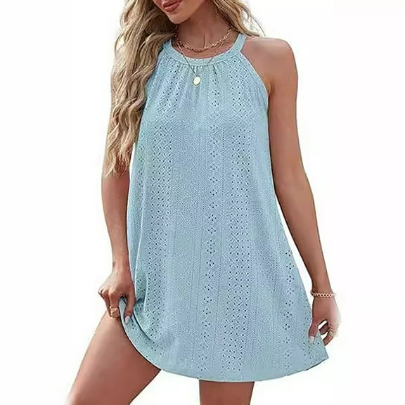 Swimsuit Cover Up For Women Crochet Hollow Out Summer Dresses For Women Hi Low Dress for Women Summer Dresses Dresses for Women Women Midi Dresses Casual Dresses for Beach Long Sleeve Dresses for