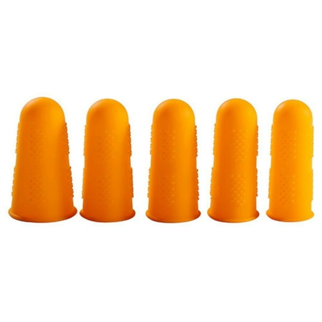 3/5 Pcs Protège-Doigts en Silicone Housse de Manchon Anti-Coupure Résistant à la Chaleur Cuisine