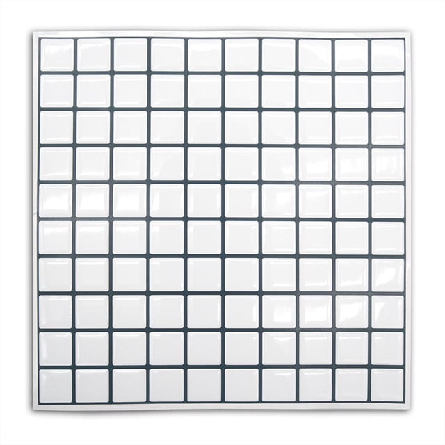 5 pegatinas de mosaico 3D para pared, autoadhesivas, de PVC, impermeables, para el hogar y la cocina.