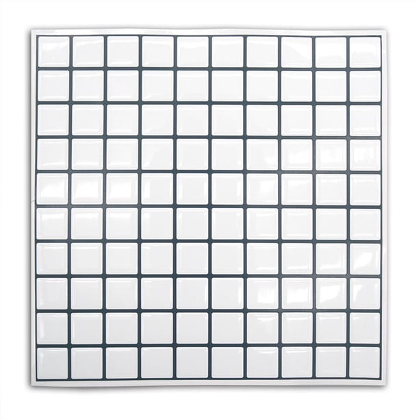 5 pegatinas de mosaico 3D para pared, autoadhesivas, de PVC, impermeables, para el hogar y la cocina.
