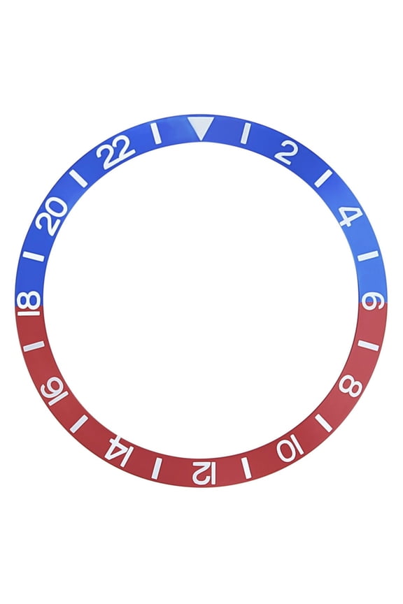 REPLACEMENT BEZEL INSERT RED/BLUE FOR WATCH 39.30MM X 33MM