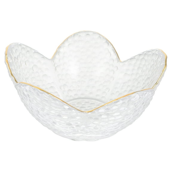 Tineasur Transparent Glass Food Container with Design, Perfect for Serving Desserts and Snacks