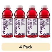 (4 pack) vitaminwater XXX Zero Sugar Acai-Blueberry-Pomegranate Flavored Water Beverage, 20 fl oz