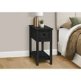 thumbnail image 4 of Accent Table - 2 Tier - Nightstand - Side Table - Storage Drawer - Black Veneer, 4 of 11
