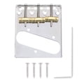 thumbnail image 1 of Musical 54mm 3‑Saddle 6‑String Bridge for TL Style Guitar Repair Parts, 1 of 12