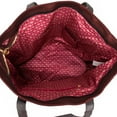 thumbnail image 3 of Badgley Mischka Women's Rose Vegan Leather Travel Tote Weekender Duffle Bag (Merlot), 3 of 7