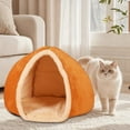 thumbnail image 6 of Cat Cave Bed with Detachable Washable Mat and Plush Balls for Indoor Outdoor Travel, 6 of 6