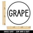thumbnail image 2 of Grape Flavor Scent Rounded Text Rubber Stamp for Scrapbooking Crafting Stamping - Small 3/4 Inch, 2 of 7
